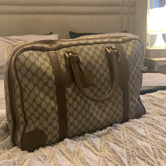 Gucci Handbags - Vintage Gucci Canvas Travel Bag